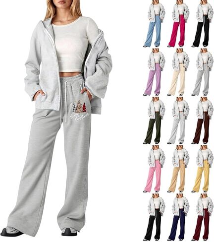 Girl's Baggy Sweatpants Christmas Xmas Graphic Lightweight Straight Leg Athletic Pants for Teen Girls 4-13 Years in Saudi Arabia