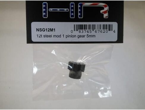 Hot Racing NSG12M1 12t Steel Mod 1 Pinion Gear 5mm in Kuwait