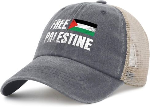 قبعات رجالية مجانية لوقف الإبادة الجماعية في فلسطين، قبعات عصرية للرجال، قبعة سوداء بالكامل مع تصميم هدايا فريدة لرجال السيارات in Kuwait
