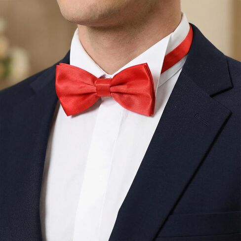 36 Pcs Men's Bow Ties Red Pre Tied Tuxedo Formal Adjustable Clip On Bow Satin Bowtie for Men Costume Wedding Party in Kuwait