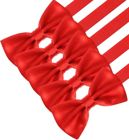 36 Pcs Men's Bow Ties Red Pre Tied Tuxedo Formal Adjustable Clip On Bow Satin Bowtie for Men Costume Wedding Party in Kuwait