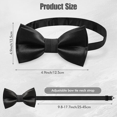 ربطات عنق سوداء للرجال، ربطة عنق مربوطة مسبقًا، ربطة عنق قابلة للتعديل للرجال in Kuwait