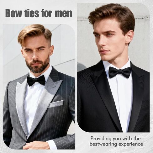 ربطات عنق سوداء للرجال، ربطة عنق مربوطة مسبقًا، ربطة عنق قابلة للتعديل للرجال in Kuwait