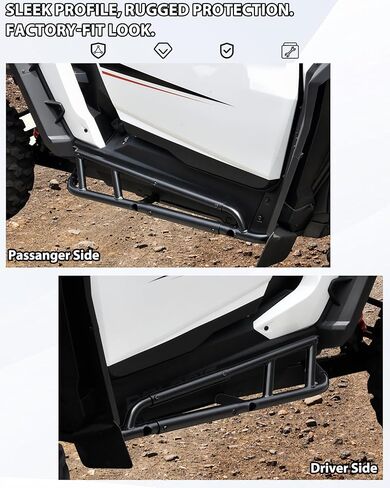 Nerf Bars Rock Sliders for Polaris RZR XP 1000 2024 2025 2026, Heavy Duty Steel Black Tree Kickers Side Steps Combined Side Bumper Guard for Polaris RZR 1000 XP 2024+ 2-Seat Accessories in Saudi Arabia