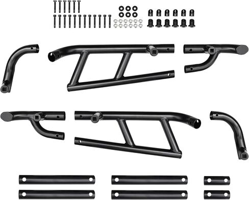 Nerf Bars Rock Sliders for Polaris RZR XP 1000 2024 2025 2026, Heavy Duty Steel Black Tree Kickers Side Steps Combined Side Bumper Guard for Polaris RZR 1000 XP 2024+ 2-Seat Accessories in Saudi Arabia