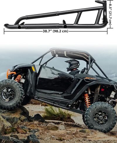 Nerf Bars Rock Sliders for Polaris RZR XP 1000 2024 2025 2026, Heavy Duty Steel Black Tree Kickers Side Steps Combined Side Bumper Guard for Polaris RZR 1000 XP 2024+ 2-Seat Accessories in Saudi Arabia