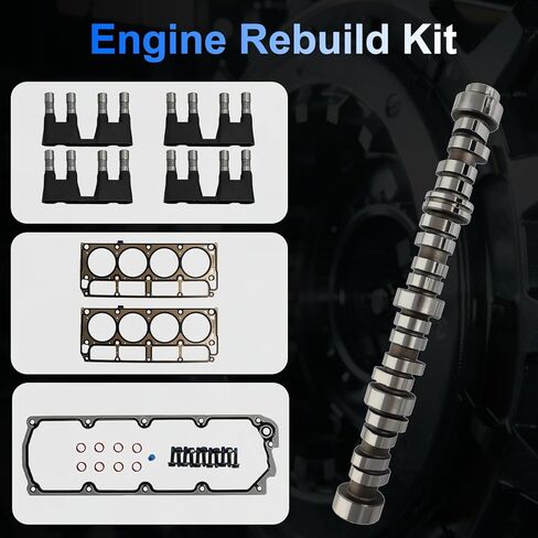 5.3 NON AFM DOD Camshaft & Head Gasket Set Bolts Fit For Chevrolet GMC Buick Isuzu Rainier 9-7X Ascender Truck & SUV Cam Lifters Bolts 2007-2013 5.3L 12576400 HS26191PT in Saudi Arabia