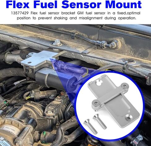 حامل/حامل مستشعر الوقود المرن لمستشعر الوقود GM Billet Flex 13577429 57824279 6061 متوافق مع مجموعة مستشعرات الوقود المرنة GM Continental AC - مع برغي التثبيت in Kuwait