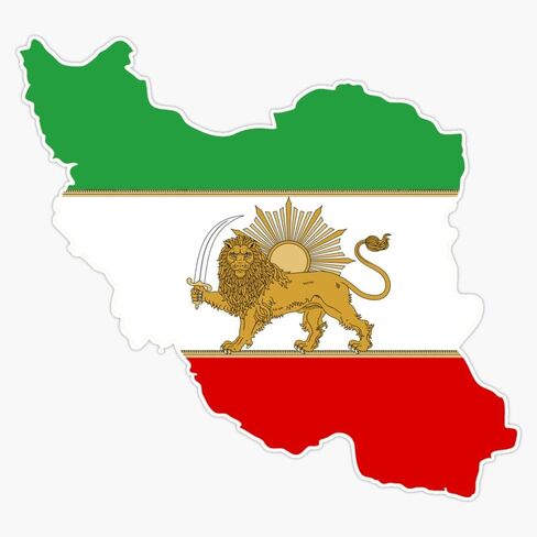 Persian Shir O Khorshid Symbol Sticker Vinyl Decal Bumper Sticker 5" in Saudi Arabia