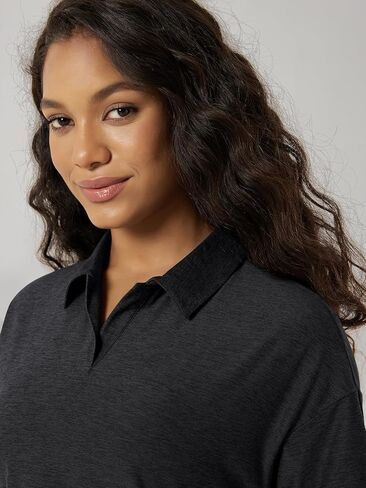 ODODOS Women's Performance Short Sleeve Polo Shirts - Ultra Soft odSTRATUM Tech Tee UPF 50+ Relaxed Crop Top in Kuwait