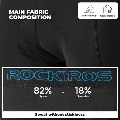 سراويل ROCKBROS للرجال لركوب الدراجات سراويل مبطنة لركوب الدراجات على الطرق سراويل ضيقة قابلة للتنفس للدراجات in Saudi Arabia