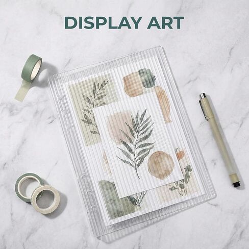 Garneck 2pcs Clear a5 Acrylic Binder Notebook Cover: 6-Ring Planner Shell Transparent Loose Leaf Binder Detachable Journal Protector for DIY Diary & Travel Inserts Home Office School Use in Saudi Arabia