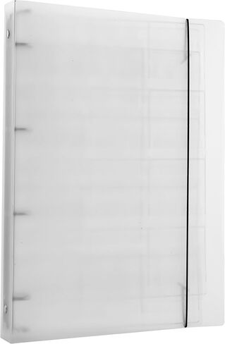 A4 Ring Binder Cover, Transparent PVC, 4-Ring Design, 10.6 x 12.9 x 1.6 inches (2) in Kuwait