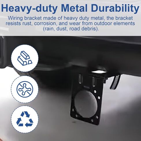 Vehicle-Side Trailer Wiring Harness Metal Mounting Bracket for 7-Way RV Blade #57206 in Saudi Arabia