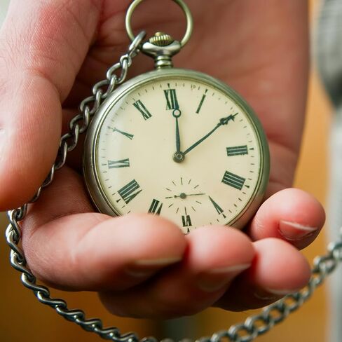 Silver Pocket Watch Chain with T-Bar, 14 Inch Pocket Watch Chains for Men, Silver Vest Chain for Men in Saudi Arabia