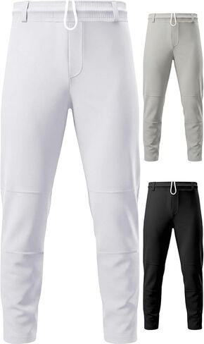 Exxact Sports Pull-Up Youth Baseball Pants with Adjustable Drawstring, Full-Length, No-Fly, Open Bottom Boys Baseball Pants in Saudi Arabia