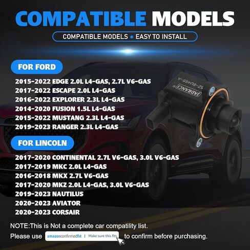 CJ5G-9U465-BA Turbocharger Bypass Valve for Ford Edge Escape Explorer Fusion Mustang Ranger for Lincoln Continental MKC MKX MKZ Nautilus Aviator Corsair 1.5L 2.0L 2.3L 2.7L 2015-2023 in Kuwait