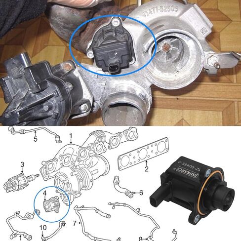 CJ5G-9U465-BA Turbocharger Bypass Valve for Ford Edge Escape Explorer Fusion Mustang Ranger for Lincoln Continental MKC MKX MKZ Nautilus Aviator Corsair 1.5L 2.0L 2.3L 2.7L 2015-2023 in Kuwait