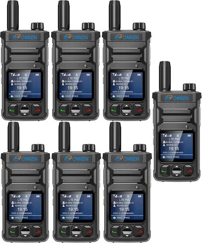 T6 Ultra-Thin Global Walkie Talkie Unlimited Range Nationwide Portable PoC Two Way Radio Long Range Zinc Alloy Shockproof AES256 Noise Reduction Type-C Charging Black 2 Pack in Saudi Arabia