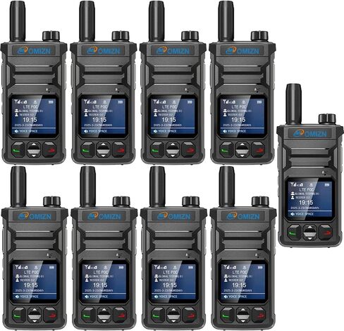 T6 Ultra-Thin Global Walkie Talkie Unlimited Range Nationwide Portable PoC Two Way Radio Long Range Zinc Alloy Shockproof AES256 Noise Reduction Type-C Charging Black 2 Pack in Saudi Arabia
