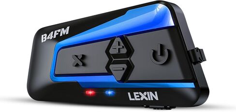 سماعة رأس بلوتوث LEXIN MeshCom للدراجات النارية، نظام اتصالات شبكي 24 راكبًا، شرائح مزدوجة مع تعدد المهام الصوتية/مشاركة الموسيقى/بطارية 1100 مللي أمبير في الساعة/راديو FM/تقليل الضوضاء/مقاوم للماء، حزمة مزدوجة in Kuwait