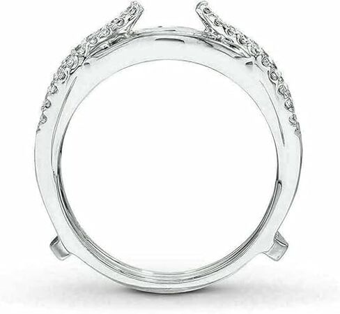 غلاف معزز للحلقة الماسية من Pretty-Jewels08 1.00 قيراط، لمسة نهائية من الذهب الأبيض عيار 14 قيراط، فضة استرلينية 925 in Kuwait