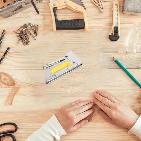 Homoyoyo Manual 1008f U-Shaped Staple Gun with Upholstery Staples, Versatile Heavy-Duty Arrow Stapler for Wood, Canvas, and Concrete Wall Crafts, Multipurpose Stapler for Home and Office in Saudi Arabia