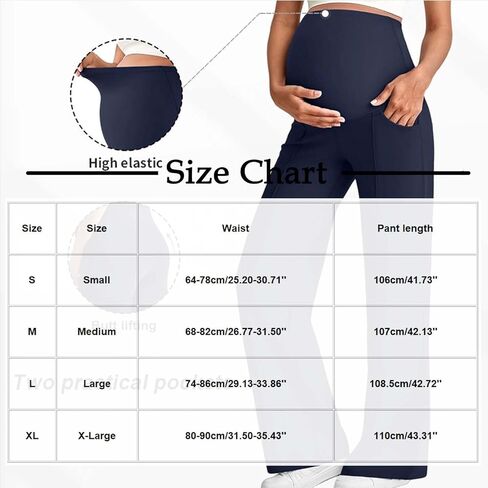 Maternity Pants for Women Maternity Dress Yoga Pants with Pockets Over The Belly Stretchy Work Slack Pregnancy Trouser in Saudi Arabia