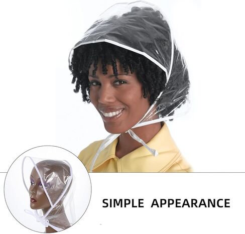 VILLCASE 5pcs Waterproof Rain Bonnet Sun Protection Caps for Women Hair Styling Maintenance Plastic Hats for Outdoor Use White in Saudi Arabia