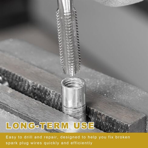 Spark Plug Thread Repair Kit, Spark Plug Thread Repair Kit with M14×1.25 Inserts M16×1.25 Tap, Stainless Steel Engine Rethreading Repair Tools for Automotive Gasoline Generators in Saudi Arabia