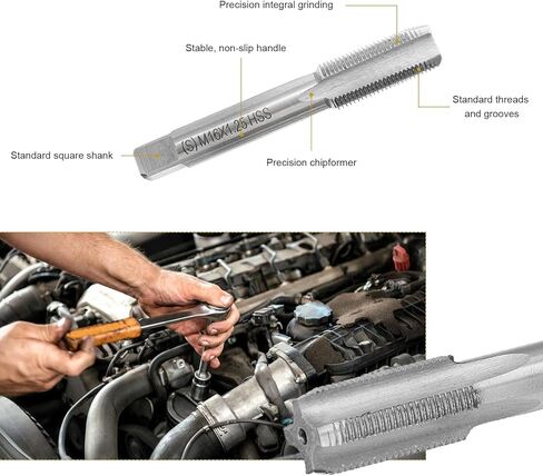 Spark Plug Thread Repair Kit, Spark Plug Thread Repair Kit with M14×1.25 Inserts M16×1.25 Tap, Stainless Steel Engine Rethreading Repair Tools for Automotive Gasoline Generators in Saudi Arabia