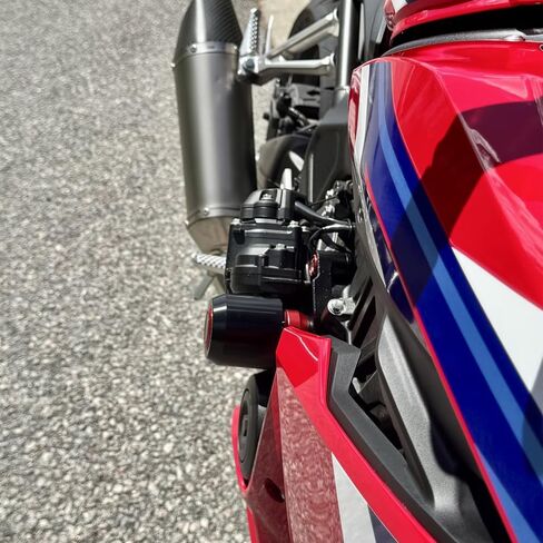 واقي من التصادم بإطار الدراجة النارية متوافق مع H.onda CBR650R / E-Clutch 2024 2025 2026 | لا توجد مجموعات قطع لحماية المحرك من السقوط CBR 650R E ملحقات القابض EClutch (أزرق) in Kuwait