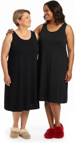 Happy People 2-PACK قمصان النوم الأكثر راحة المصنوعة من القطن بنسبة 100% للنساء مقاس كبير - 5X قمصان نوم متعددة العبوات in Saudi Arabia