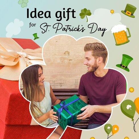 Artlunar St. Patrick's Day Bracelets for Men Women Teens Shamrock&Luck Charm Green Clay Beads Stretch Bracelets St. Patrick's Gifts Party Outfits Accessories in Saudi Arabia