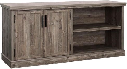 Credenza, Brown Finish Engineered Wood Brown Modern Storage Solution Suitable for Any Room Home Office, Living Room, Media Console Versatile in Saudi Arabia