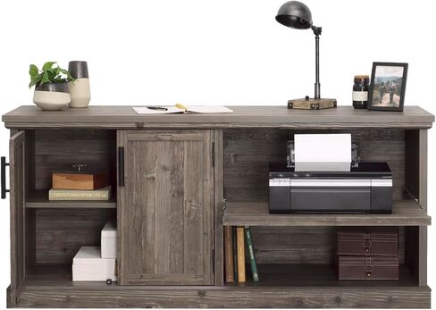 Credenza, Brown Finish Engineered Wood Brown Modern Storage Solution Suitable for Any Room Home Office, Living Room, Media Console Versatile in Saudi Arabia