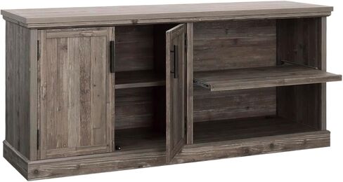 Credenza, Brown Finish Engineered Wood Brown Modern Storage Solution Suitable for Any Room Home Office, Living Room, Media Console Versatile in Saudi Arabia