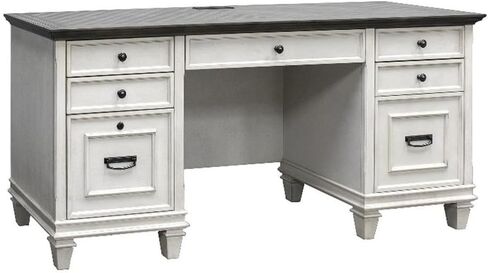 مكتب مكتب Pemberly Row الخشبي المعاصر Credenza، مقاس 70 بوصة عرض × 31 بوصة ارتفاع × 21 بوصة عمق، لمسة نهائية بيضاء، درج قفل للملفات، سحب لوحة المفاتيح، أدراج المرافق، منفذ طاقة، طاولة كتابة للمكتب المنزلي in Kuwait