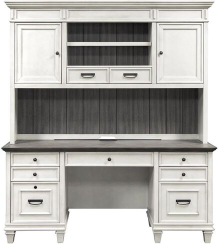 مكتب مكتب Pemberly Row الخشبي المعاصر Credenza، مقاس 70 بوصة عرض × 31 بوصة ارتفاع × 21 بوصة عمق، لمسة نهائية بيضاء، درج قفل للملفات، سحب لوحة المفاتيح، أدراج المرافق، منفذ طاقة، طاولة كتابة للمكتب المنزلي in Kuwait