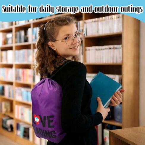 12 Pcs I Love Reading Drawstring Bag Reading Books Party Favors Read Backpacks for Teacher Reward Supplies Gifts in Saudi Arabia