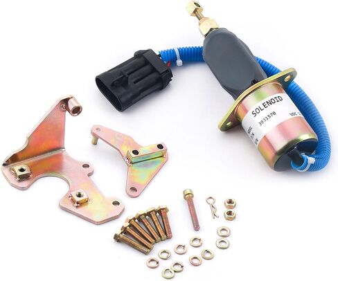 12V Fuel Shut Off Solenoid Valve With Bracket Kits 3931570 SA-4981-12 5016244AA Compatible with Dodge 5.9L Cummins Diesel 94-98 New in Saudi Arabia