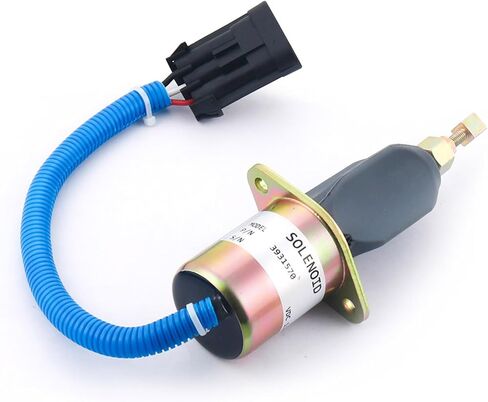 12V Fuel Shut Off Solenoid Valve With Bracket Kits 3931570 SA-4981-12 5016244AA Compatible with Dodge 5.9L Cummins Diesel 94-98 New in Saudi Arabia