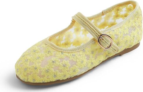 فستان FEVERSOLE للفتيات اللطيف Mary Jane أحذية الباليه الناعمة من الدانتيل المسامي in Saudi Arabia
