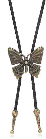 Western Cowboy Cowgirl Bolo Tie Retro Rodeo Leather Cord Necktie Leaf Butterfly Hat Turquoise Charm Tie Accessories in Saudi Arabia