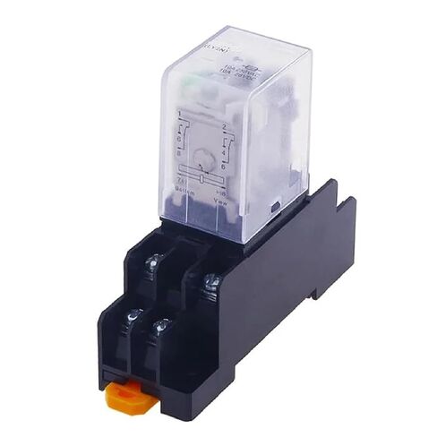 مرحل الطاقة LY2NJ DPDT 8 Pin مع قاعدة المقبس، ملف AC/DC، HH62P JQX-13F، 12V 24V 48V 110V 220V 380V، مرحل الوقت المختوم من الإيبوكسي (36V AC) in Kuwait