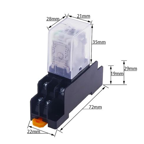 مرحل الطاقة LY2NJ DPDT 8 Pin مع قاعدة المقبس، ملف AC/DC، HH62P JQX-13F، 12V 24V 48V 110V 220V 380V، مرحل الوقت المختوم من الإيبوكسي (36V AC) in Kuwait