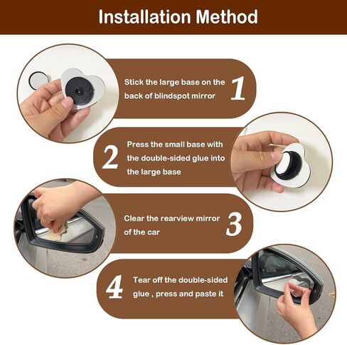 Blind Spot Mirror 2 Pack Cute Car Accessories for Women Heart Shaped Valentines Gifts for Girlfriend Car Essentials Side Blindspot Mirrors Wide Angle Mirrors Adjustabe Convex Rear View Mirror in Saudi Arabia