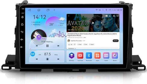 Android 13 Radio to Toyota Highlander 2008-2013 ، Stereo Apple Carplay Car مع 6G+128G 10.2 بوصة شاشة تعمل باللمس ، WiFi ، DSP ، SWC ، Radio Am FM ، GPS Navigation in Kuwait