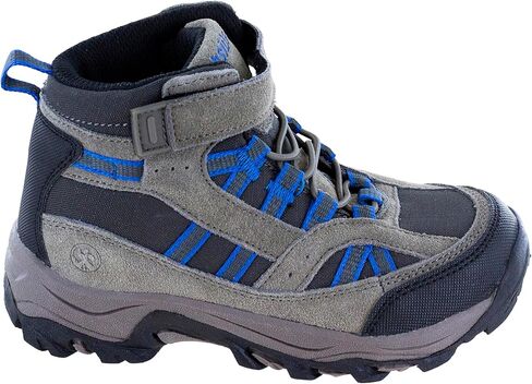 Northside Unisex-Child Rampart Mid Hiking Boots - Ripstop Nylon Moisture-Wicking Quick Lace-Up Durable TPR Outsole | Kids Adventure Essential, Stone/Blue, 9 in Saudi Arabia