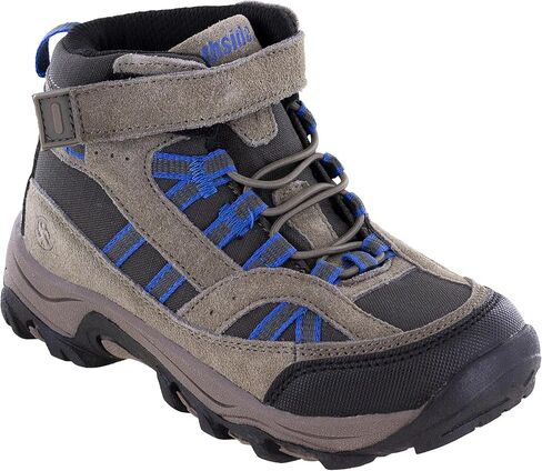 Northside Unisex-Child Rampart Mid Hiking Boots - Ripstop Nylon Moisture-Wicking Quick Lace-Up Durable TPR Outsole | Kids Adventure Essential, Stone/Blue, 10 in Saudi Arabia